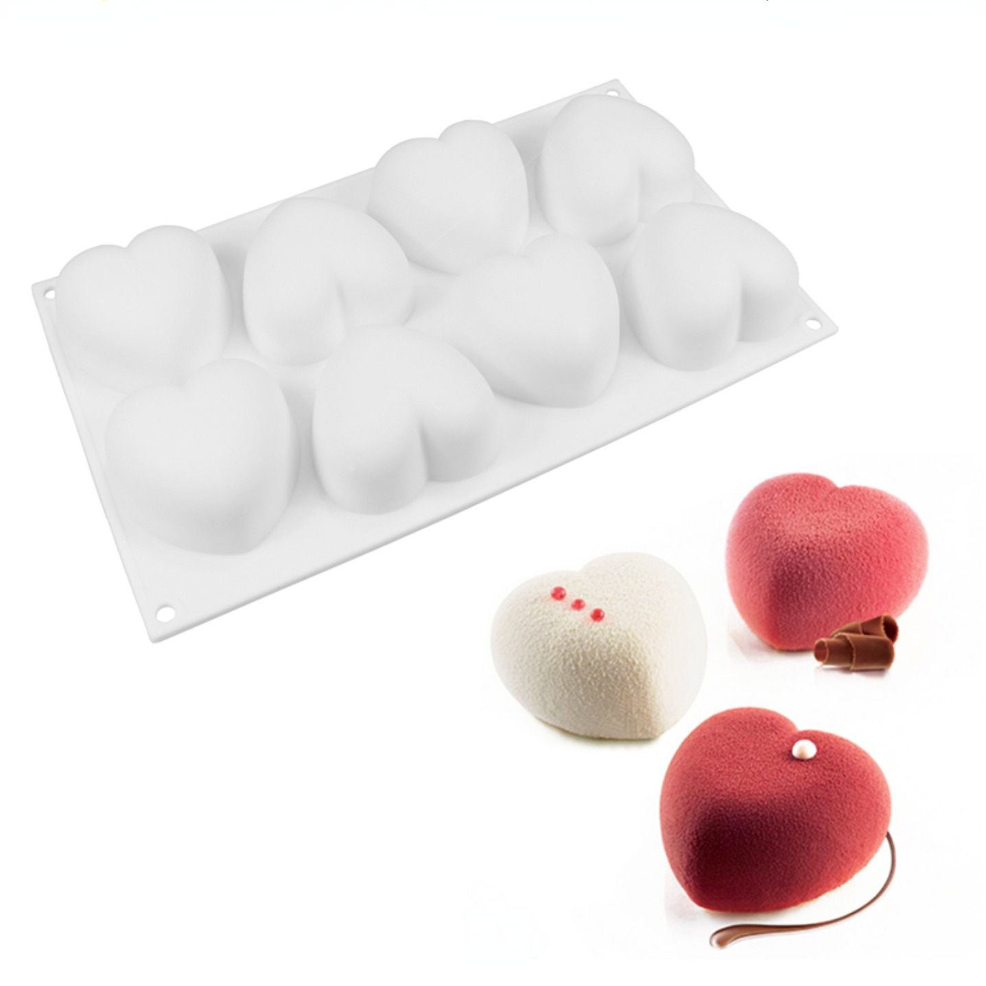 Soap Making Supplies - Love Heart Silicone Soap Mold Handmade