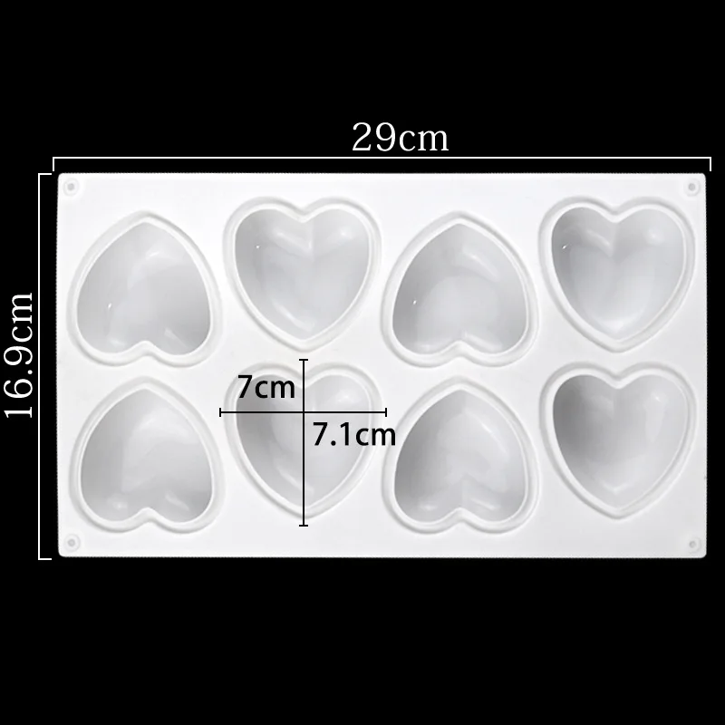 Love Heart Silicone Soap Mold  - Soap Making Supplies recension och pris