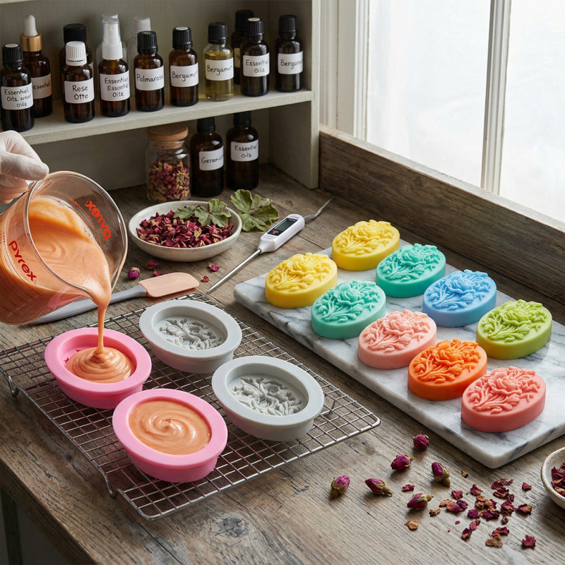 4 Silicone mold with flower sh - Soap Making Ins recension och pris