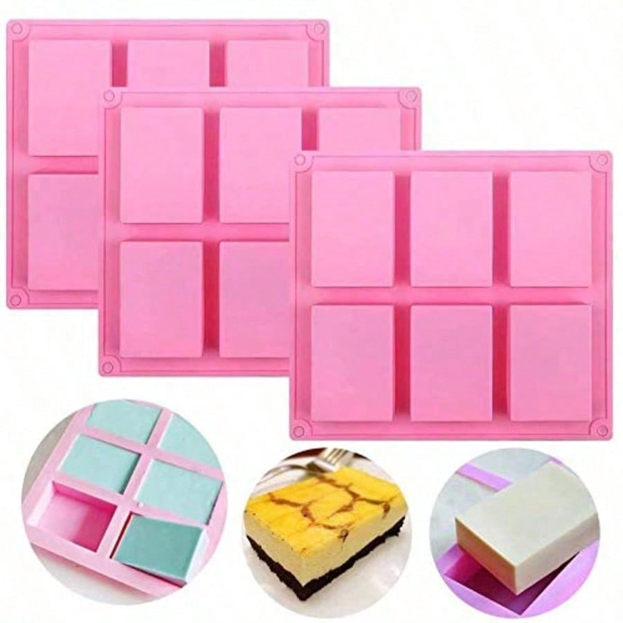 1-2 Pack 6‑Cavity DIY Silicone - Soap Making Supplies recension och pris