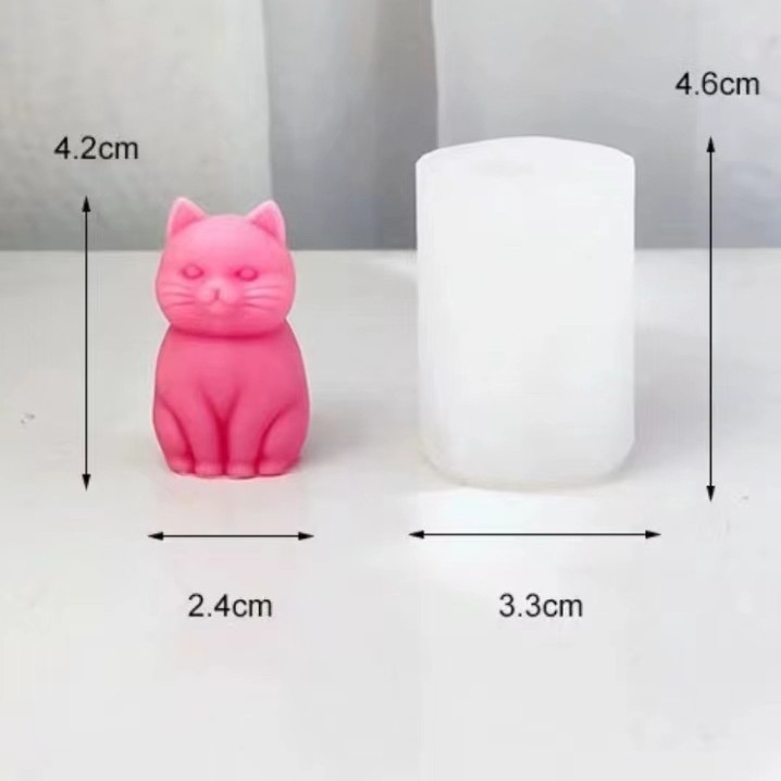 3D fat cat  Animal Silicone Ca - Soap Making Animal Fat recension och pris